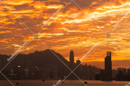 黃昏時的捲積雲和香港城市景觀 其之八