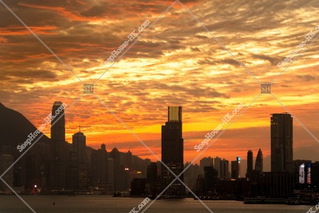 黃昏時的捲積雲和香港城市景觀 其之十三