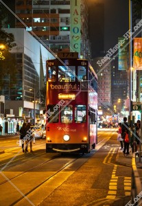 灣仔 晚上的香港電車（叮叮） 其之三