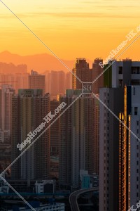 黃昏時的啟德城市景觀 其之一