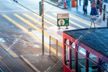 銅鑼灣 晚上的香港電車（叮叮） 其之一